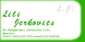 lili jerkovits business card